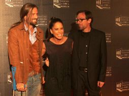 El actor William Miller, la actriz Ana Claudia Talancón y el director Emilio Barrachina en el marco del Festival. NTX  /