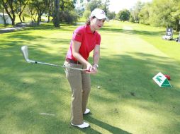 La golfista tapatía Lorena Ochoa durante el Pro-Am del LOI.  /