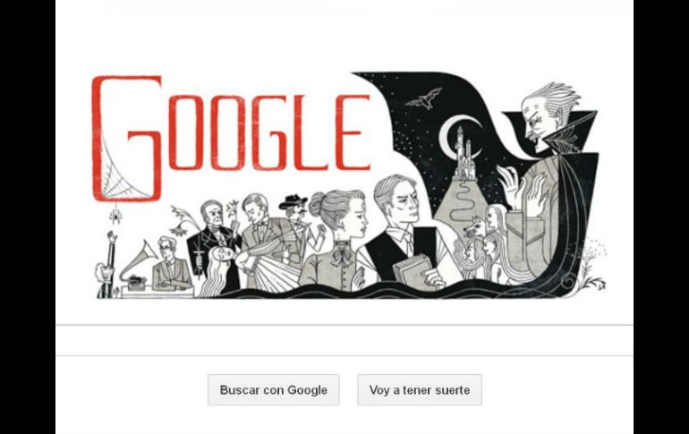 Drácula en un doodle que honra a un gran escritor. ESPECIAL  /