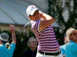 La golfista mexicana Tanya Dergal, durante su participación en el Torneo de la LPGA Lorena Ochoa Invitational, en Guadalajara.  /