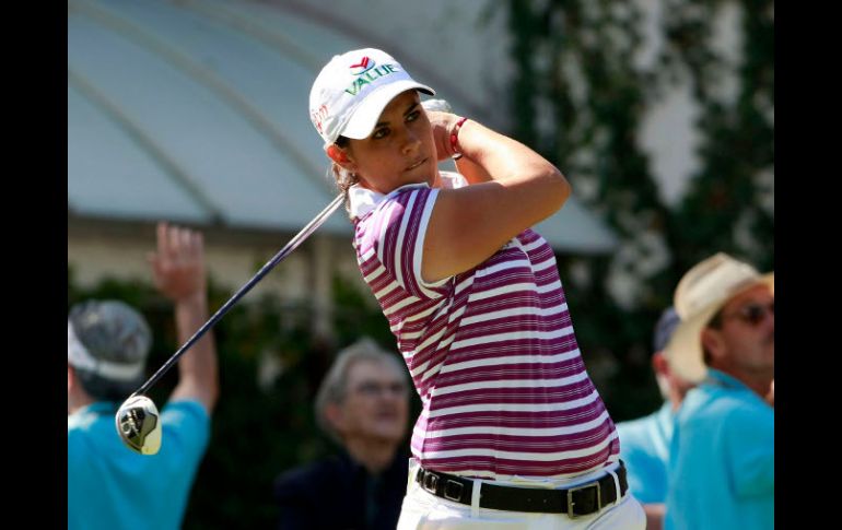 La golfista mexicana Tanya Dergal, durante su participación en el Torneo de la LPGA Lorena Ochoa Invitational, en Guadalajara.  /