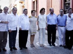 Funcionarios asistentes a la reunión de la Alianza del Pacífico en Cartagena de Indias. EFE  /