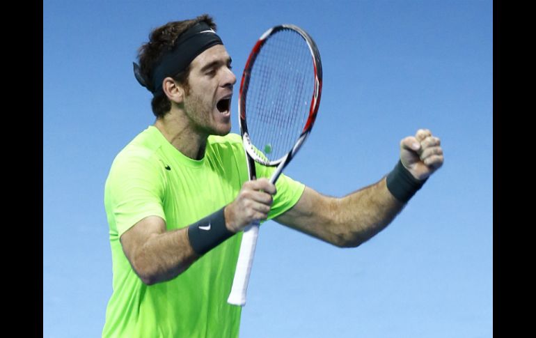 Del Potro señala que los otros tenistas clasificados son los favoritos para llevarse la Copa de Maestros. AP  /