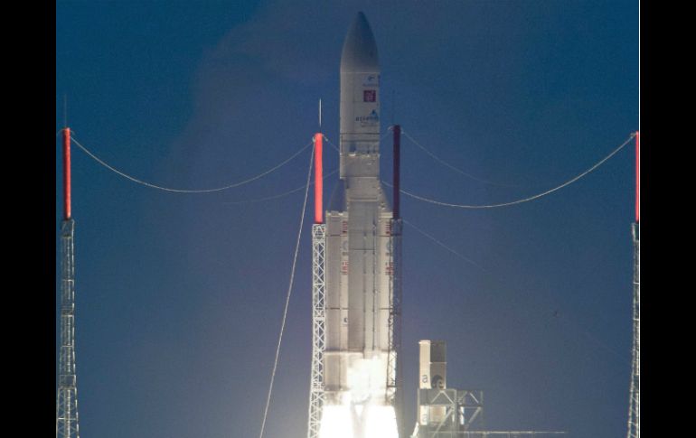 Arianespace informa que fue el sexto y penúltimo lanzamiento del año. EFE  /