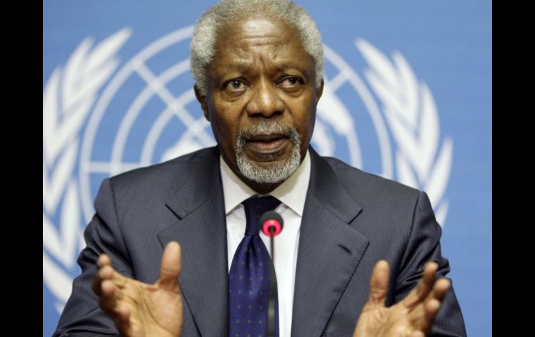 Kofi Annan además habló acerca de otros temas importantes en México, sobre todo de la transparencia gubernamental. ARCHIVO  /