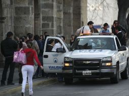 Elementos de la Policía Vial, transportó a personas a causa del paro camionero. ARCHIVO  /