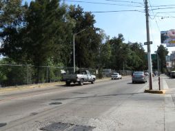 Lázaro Cárdenas, esquina San Dionisio. Límite poniente de ciclovía, según proyecto.  /