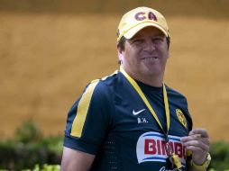 Miguel Herrera espera más goles el sábado en el Azteca. MEXSPORT  /