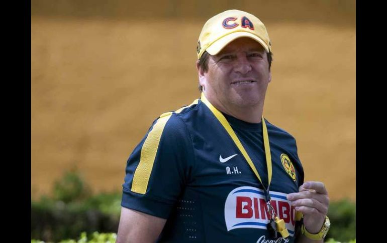 Miguel Herrera espera más goles el sábado en el Azteca. MEXSPORT  /