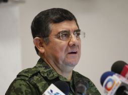 El general de División Diplomado de Estado Mayor, Genaro Fausto Lozano Espinosa, en su informe sexenal.  /