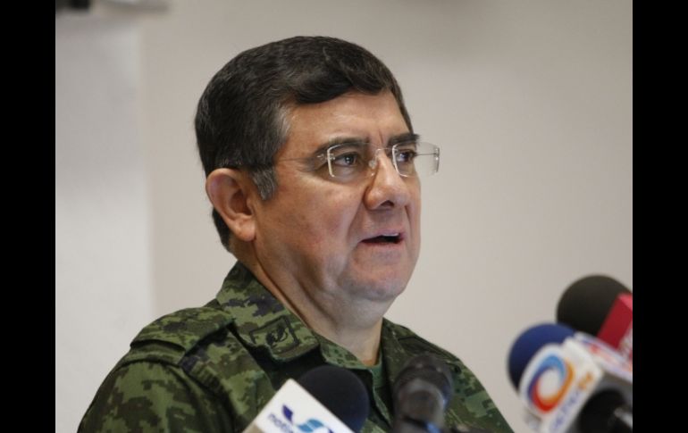 El general de División Diplomado de Estado Mayor, Genaro Fausto Lozano Espinosa, en su informe sexenal.  /