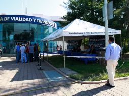 En segundo día, en el módulo afuera de SVyT la línea para recibir a camioneros sigue vacía. ARCHIVO  /