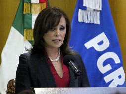 Imagen de Marisela Morales, titular de la PGR. ARCHIVO  /