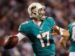 El quarterback de los Delfines de Miami, Ryan Tannehill durante el partido contra los Bills de Bufalo. REUTERS  /