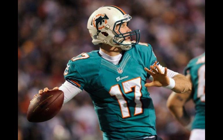 El quarterback de los Delfines de Miami, Ryan Tannehill durante el partido contra los Bills de Bufalo. REUTERS  /