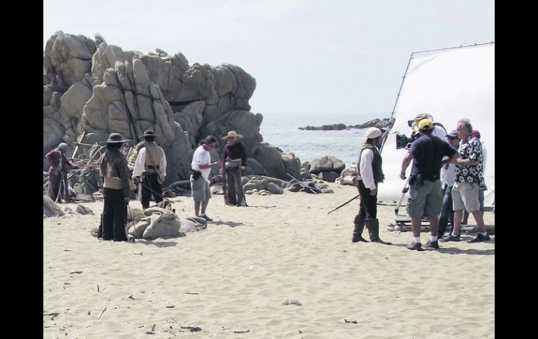 RODAJE. Escenas de la filmación de la película.  /