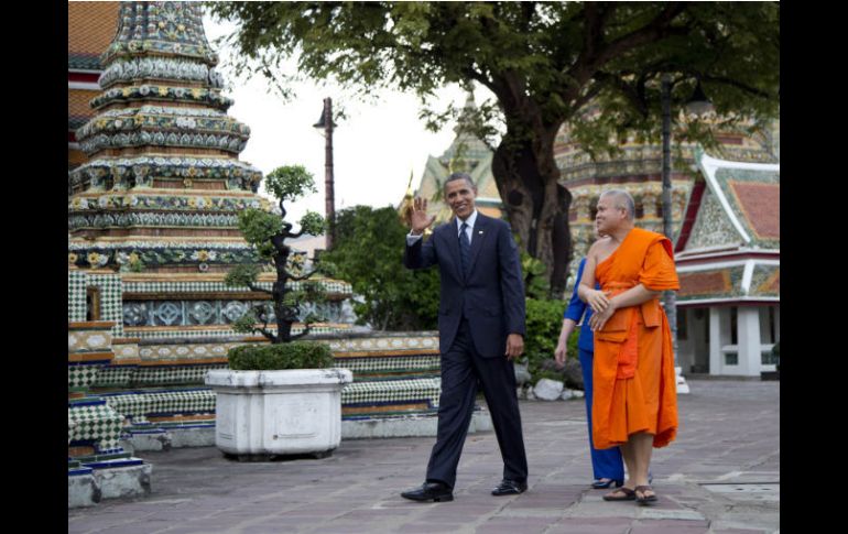 Obama durante su visita en Tailandia. AP  /