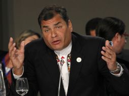 Rafael Correa durante la XXII Cumbre Iberoamericana realizada en Cadiz, España. AP  /