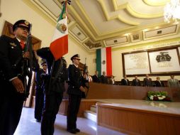 Imagen de la sesión solemne en el Pleno tapatío, con motivo del 102 aniversario del inicio de la Revolución.  /