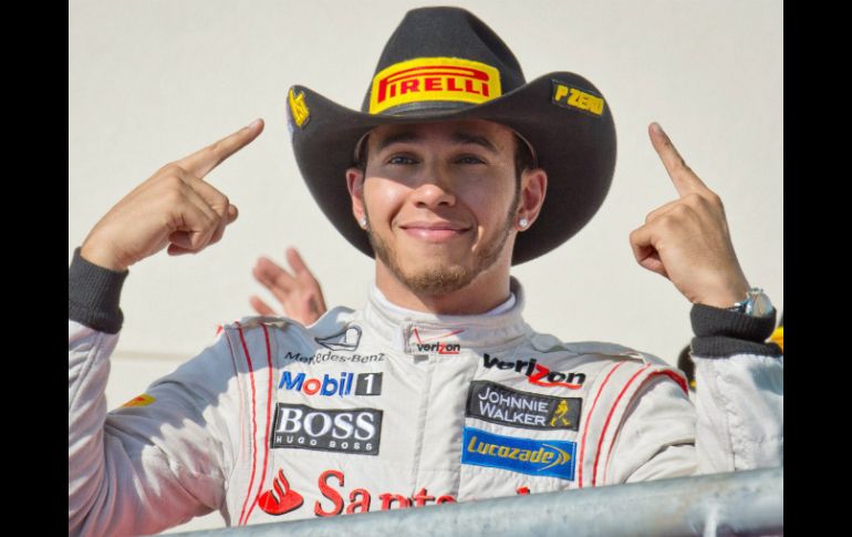 Lewis afirma que el triunfo en Austin fue uno de los mejores de su vida, y quisiera ganar también en Brasil. ARCHIVO  /