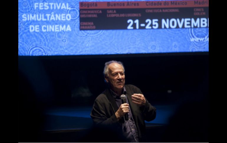 Herzog mostró su mejor cara ante el auditorio. EFE  /