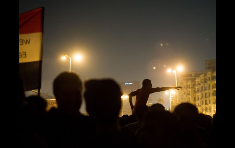 Residentes participan en una protesta en El Cairo, Egipto. XINHUA  /