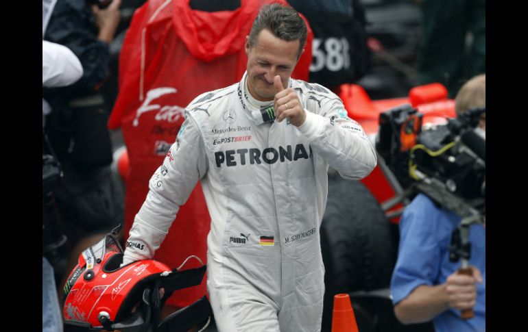 ''Schumi'' corrió su última carrera de Fórmula 1e n el Gran Premio de Brasil, donde finalizó séptimo. AP  /