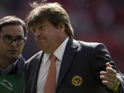 Miguel Herrera no quedo conforme luego de la eliminación de las Águilas de la Liguilla. MEXSPORT  /