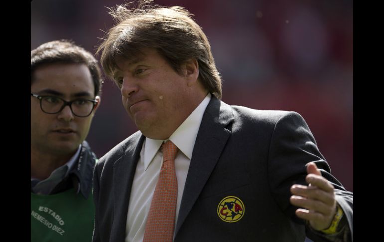 Miguel Herrera no quedo conforme luego de la eliminación de las Águilas de la Liguilla. MEXSPORT  /