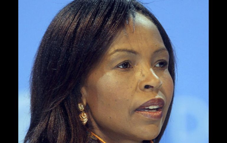 La ministra sudafricana hizo hincapié en la necesidad de conseguir fondos para luchar contra el cambio climático. EFE  /