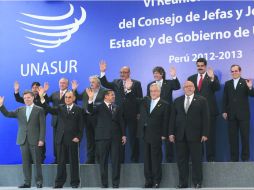 Cumbre de Perú. El regreso de Paraguay a la Unasur se decidirá tras los comicios de 2013. XNHUA  /