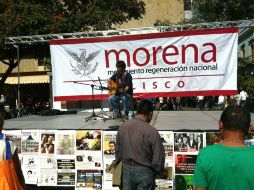 Con música de protesta y un veredicto contra Peña, los integrantes se manifestaron (tomada de Twitter @DanielGalvanO) ESPECIAL  /