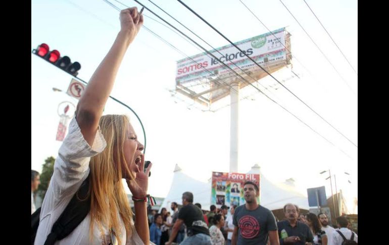 La marcha en contra del nuevo Presidente de México tenía como fin llegar a la Feria Internacional del Libro de Guadalajara.  /