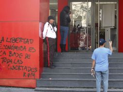 Un grupo de manifestantes dañó edificios del Centro de la Ciudad de México. EL UNIVERSAL  /