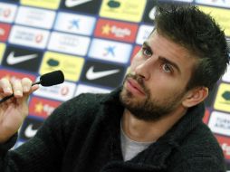 El jugador azulgrana durante una rueda de prensa en Barcelona. REUTERS  /