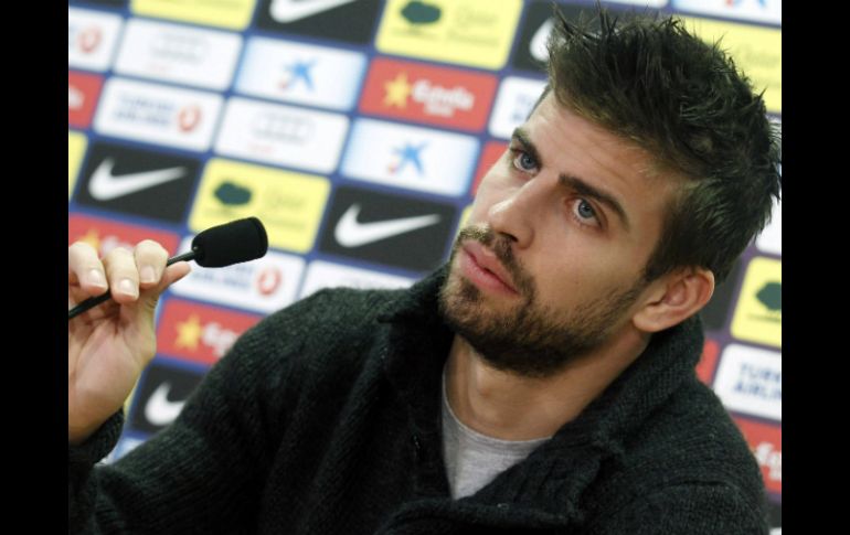 El jugador azulgrana durante una rueda de prensa en Barcelona. REUTERS  /