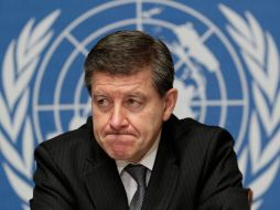 El director general de la Organización Internacional del Trabajo, Guy Ryder da a conocer el informe. REUTERS  /