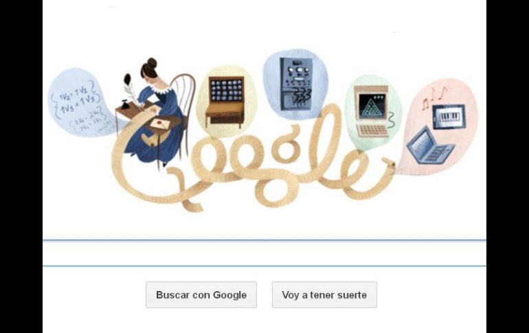 En el doodle de hoy, Ada Lovelace escribe un algoritmo y quizás, el futuro de la humanidad. ESPECIAL  /