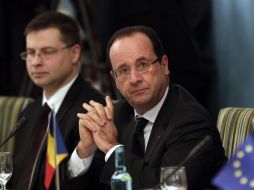 François Hollande enfatizó los esfuerzos realizados para ''resolver los problemas'' económicos de la eurozona. REUTERS  /