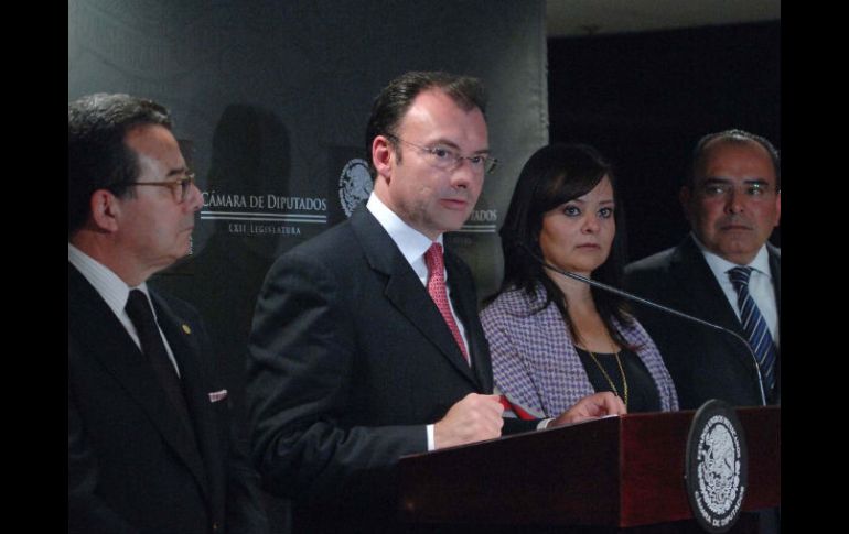 Luis Videgaray proyecta un crecimiento económico en México de 3.5 por ciento en el siguiente año. NTX  /