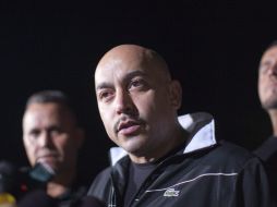 Lupillo Rivera, hermano de Jenni Rivera, evadió a los medios de comunicación durante su paso por Monterrey. EFE  /