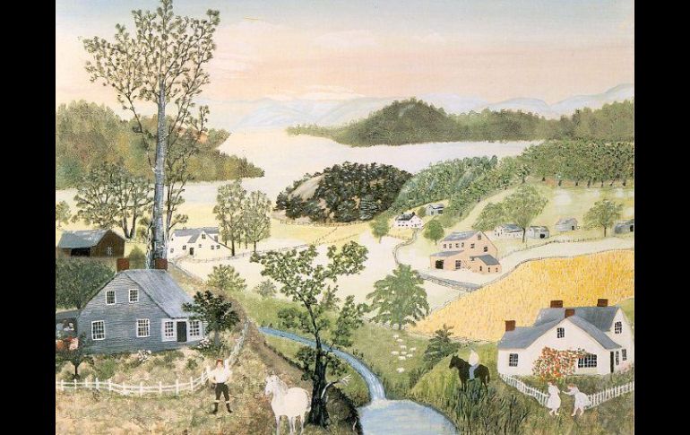 En 1961 muere la pintora ''Grandma'' Moses. (Foto: ''Un bello mundo'' de su autoría). ARCHIVO  /