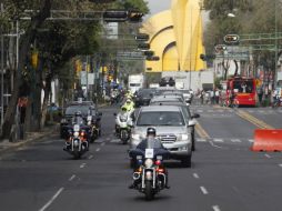 Napolitano se traslada en México bajo un fuerte dispositivo de seguridad. EL UNIVERSAL  /