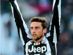 Puños apretados. Claudio Marchisio sentenció el duelo frente al Atalanta y se perfilan para ganar un Scudetto más. AFP  /