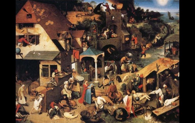 Proberbios flamencos, pintura de Pieter Brueghel el joven. ARCHIVO  /