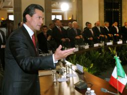 Peña presetó hoy su estrategia de seguridad. EFE  /