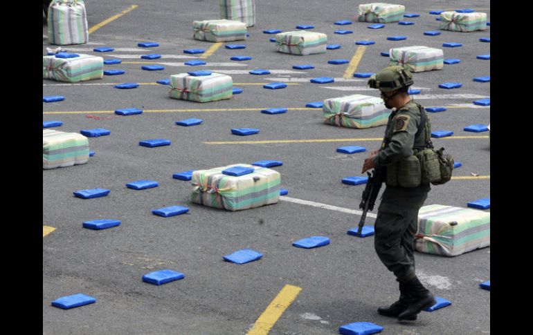 Las autoridades colombianas decomisaron al narcotráfico 241 toneladas de cocaína en 2012, según un diario. ARCHIVO  /