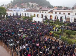 El EZLN eligió el cambio de era marcado por el calendario maya para volver a la escena pública con manifestaciones pacíficas. XINHUA  /