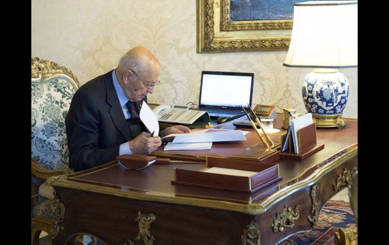 El Jefe de Estado italiano, Giorgio Napolitano, terminó sus consultas con los representantes de los grupos parlamentarios. REUTERS  /