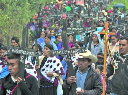 La peregrinación para conmemorar las 45 víctimas del 22 de diciembre de 1997 partió de la comunidad Majomut y culminó en Acteal. XINHUA  /